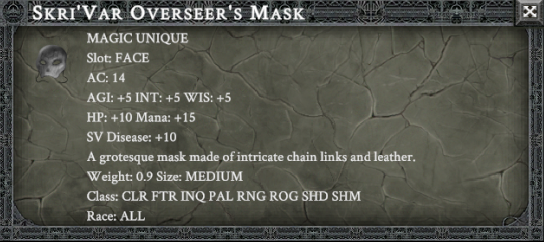 SKRI'VAR OVERSEER'S MASK item card